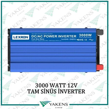 3000 Watt 12V Tam Sinüs İnverter Lexron