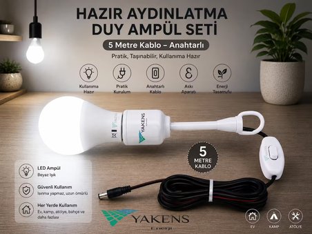 25W Güneş Enerji Sistemi Seti – 9Ah Akü + 10A Şarj Kontrol Cihazı + 3 LED Ampul | Telefon Şarjlı Taşınabilir Solar Aydınlatma Paketi