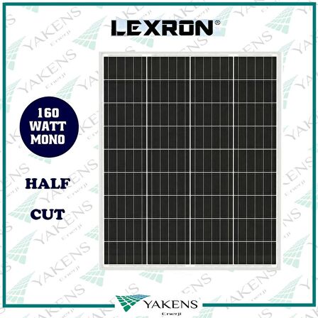 160W Half Cut Monokristal Güneş Paneli Lexron