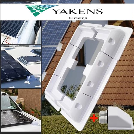 Karavan Tekne Güneş Paneli Montaj Braket Seti 7 Parça + Kablo Geçiş Kapağı