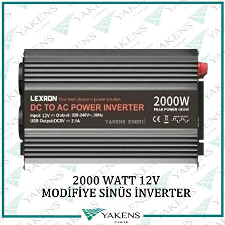 2000 Watt 12V Modifiye Sinüs İnverter