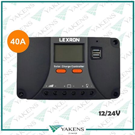 40 Amper 12/24V Solar Pwm Şarj Kontrol Cihazı Lexron