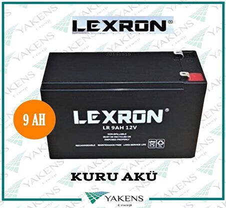 9 AH 12V Kuru Akü Lexron 