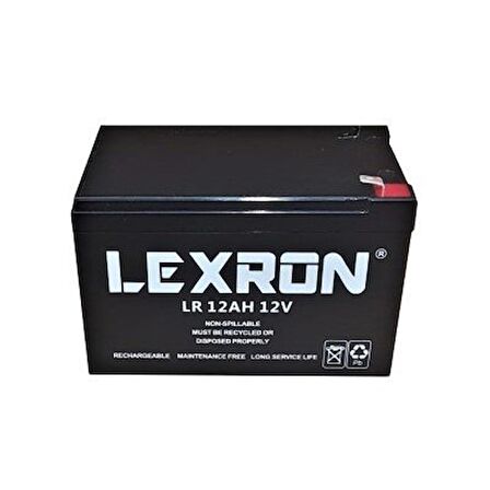 12 Ah Kuru Akü 12V Lexron 