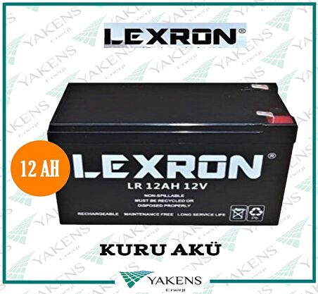 12 Ah Kuru Akü 12V Lexron 