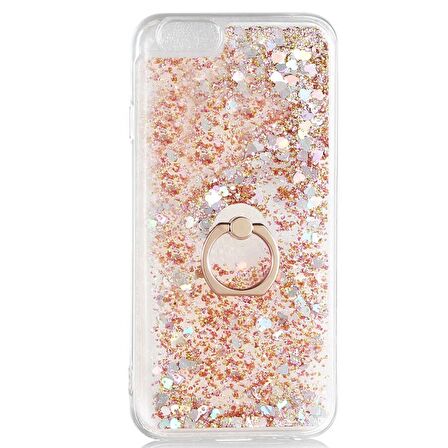 Gpack Apple iPhone 6 Kılıf Milce Sulu Yüzüklü Silikon Arka Kapak