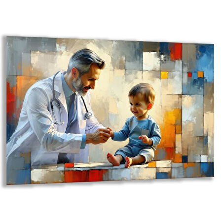 Mesleki Cam Tablo - Doktor - Yatay Motif 05-132