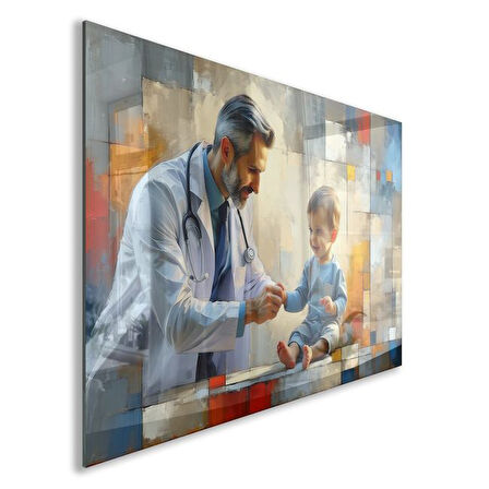 Mesleki Cam Tablo - Doktor - Yatay Motif 05-132