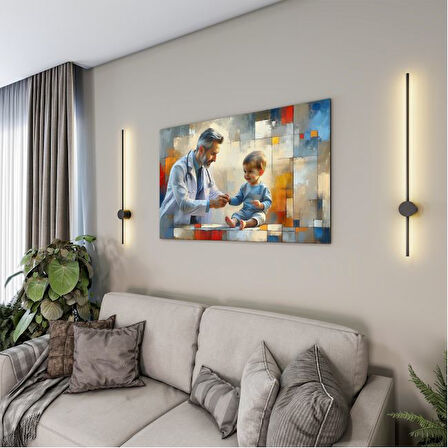 Mesleki Cam Tablo - Doktor - Yatay Motif 05-132