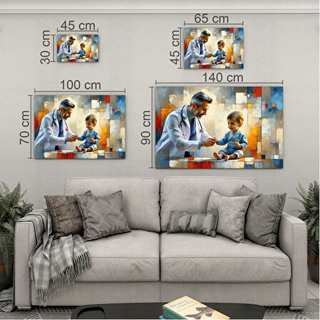 Mesleki Cam Tablo - Doktor - Yatay Motif 05-132