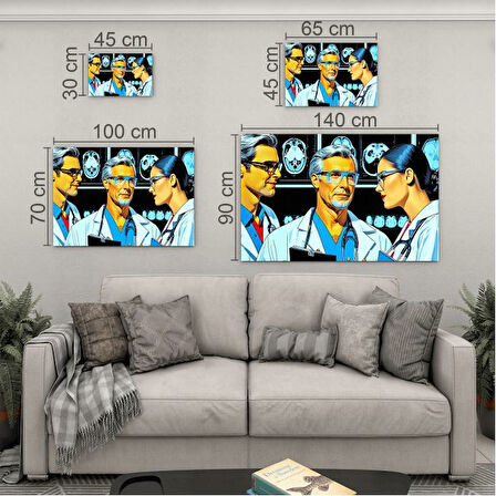 Mesleki Cam Tablo - Doktor - Yatay Motif 05-184