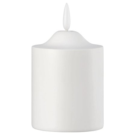 SMALOM beyaz 9 cm LED'li blok mum
