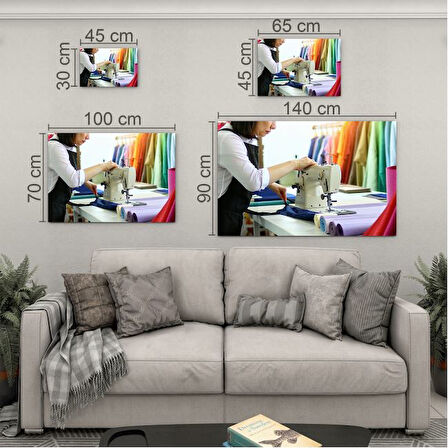 Mesleki Cam Tablo - Modacı - Yatay Motif 08-126