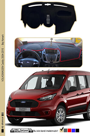 Ford Tourneo Connect Torpido Koruma Halısı (2013-2020) Modele Özel Üretim - Kenarı Bej