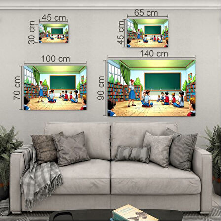 Mesleki Cam Tablo - Öğretmen - Yatay Motif 11-187