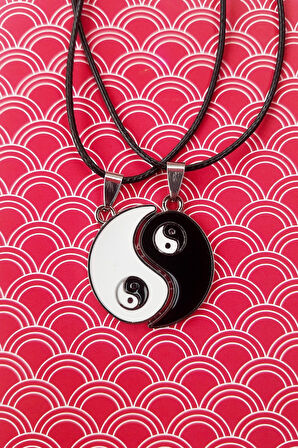 Yin Yang Çift Kolyesi Aksesuar Şık Hediyelik Süs Takı
