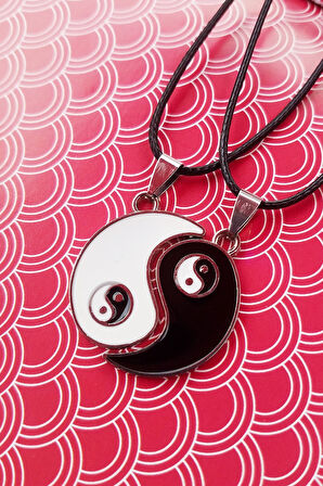 Yin Yang Çift Kolyesi Aksesuar Şık Hediyelik Süs Takı