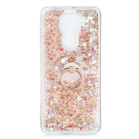 Gpack Xiaomi Redmi Note 9 Kılıf Milce Sulu Yüzüklü Silikon Arka Kapak