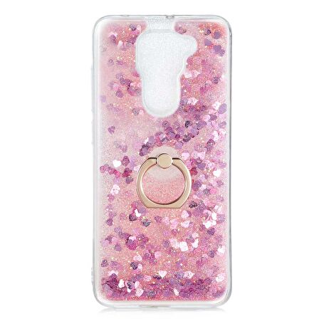 Gpack Xiaomi Redmi Note 9 Kılıf Milce Sulu Yüzüklü Silikon Arka Kapak