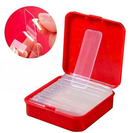Meleners® Çoklu Şeffaf Çift Taraflı Bant Monte Bantları 60 Adet