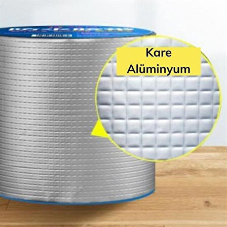 Meleners® Yüksek Sıcaklık Dayanan Su Geçirmez Çatı Boru Duvar Çatlak Onarıcı Yapışkan Bant Folyo 5 cm