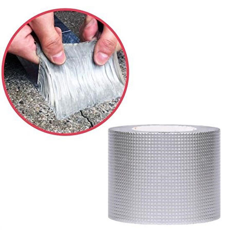 Meleners® Yüksek Sıcaklık Dayanan Su Geçirmez Çatı Boru Duvar Çatlak Onarıcı Yapışkan Bant Folyo 5 cm