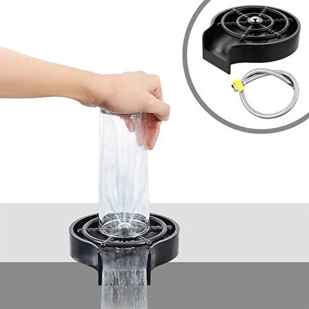 Meleners® Yüksek Basınçlı Otomatik Bardak Yıkama Aparatı Mutfak Lavaboları İçin Hızlı Kupa Durulayıcı