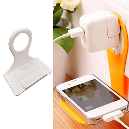 Meleners® Universal Mobil Şarj Priz Askısı ve Telefon Tablet  Tutucu Stand