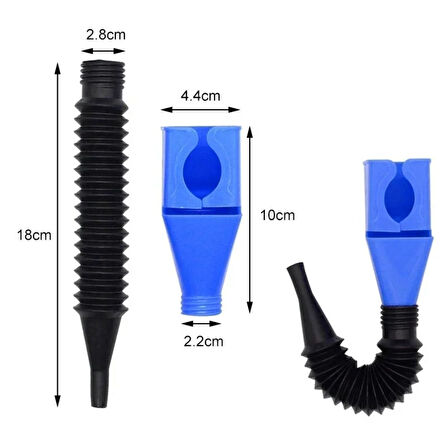 Meleners® Araba ve Motorsikletler İçin Katlanabilir Plastik Motor Yağ Hunisi