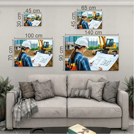 Mesleki Cam Tablo - Müteahhit - Yatay Motif 14-183