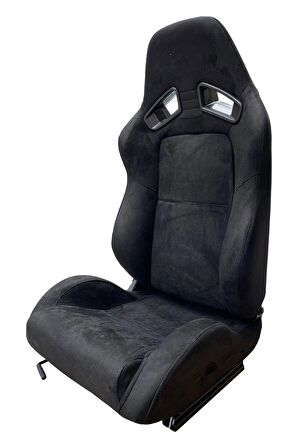 Spor Koltuk Alcantara Siyah Süet 1 Takım 2 Adet