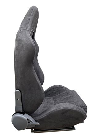 Spor Koltuk Alcantara Siyah Süet 1 Takım 2 Adet