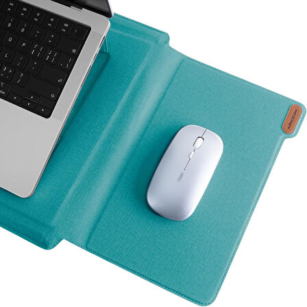 Nillkin 15.6" Dizüstü Bilgisayar Kılıfı [Ayarlanabilir Dizüstü Bilgisayar Standı ve Fare Altlığı] İş Darbeye Dayanıklı PU Laptop Çantası 16" / 15" MacBook Pro 15.6" Dell Lenovo HP Acer Samsung// Vegan deri//