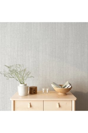 kumaş tüvit dokulu düz silinebilir duvar kağıdı 105-2 | wallert olivia, açık gri, kağıt taban taban + vinil kaplama - 16.5 m²