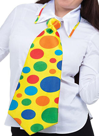  Palyaço Kravatı Lastikli Geniş Kesim 