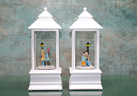 Kış Masalı Tasarımı Işıklı Müzikli Kar Küresi 