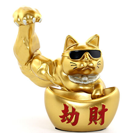 Polyester Şanslı Kedi Figürü Model 1 