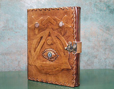 Taşlı Deri Defter Model 4 