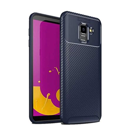 Smcase Samsung Galaxy J6 Ultra Soft Negro Karbon Silikon Kılıf