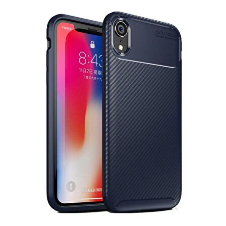Smcase iPhone XR Kılıf Ultra Soft Negro Karbon Silikon 
