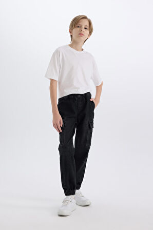 DeFacto Erkek Çocuk Kargo Fit Jean Pantolon C4514A824WNNM36