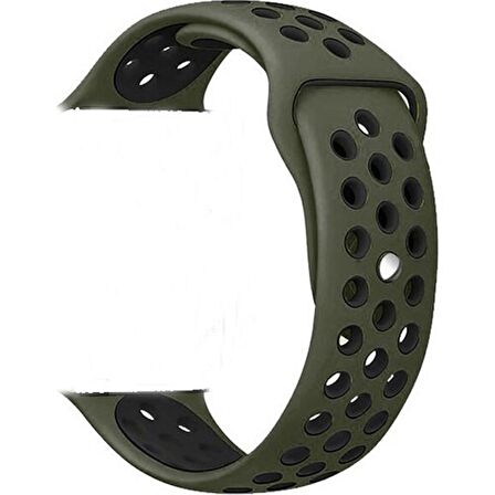 Gpack Apple Watch 6 40mm Kordon Delikli Çift Renk Silikon