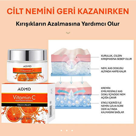 Vitamin C Yüz Kremi 50 g – Nemlendirici ve Onarıcı