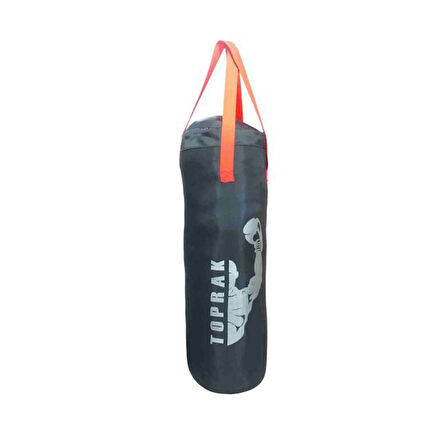 Boks Torbası Eldiven, Karabina ve Bandaj Hediyeli İçi Dolu 50x20 cm Füme