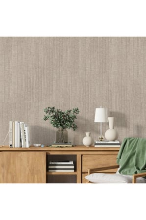 kumaş tüvit dokulu düz silinebilir duvar kağıdı 105-4 | wallert olivia, krem bej, kağıt taban taban + vinil kaplama - 16.5 m²