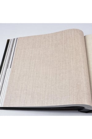 kumaş tüvit dokulu düz silinebilir duvar kağıdı 105-4 | wallert olivia, krem bej, kağıt taban taban + vinil kaplama - 16.5 m²
