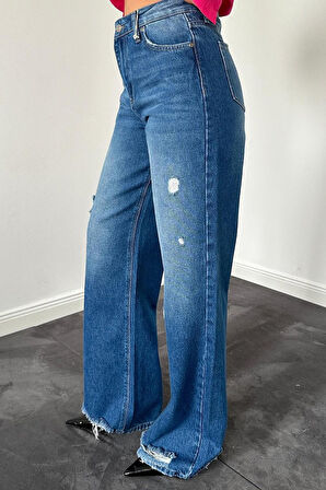 Mavi Palazzo Lazerli Jeans Pantolon