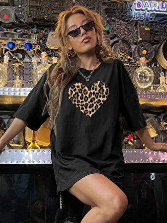 Baskılı T-shirt - Siyah