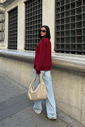 Gümüş Taşlı Sweatshirt 8052