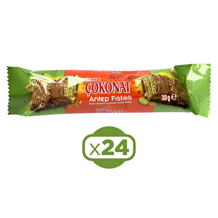 Ülker Çokonat Antep Fıstıklı Gofret 30 gr x 24 Adet